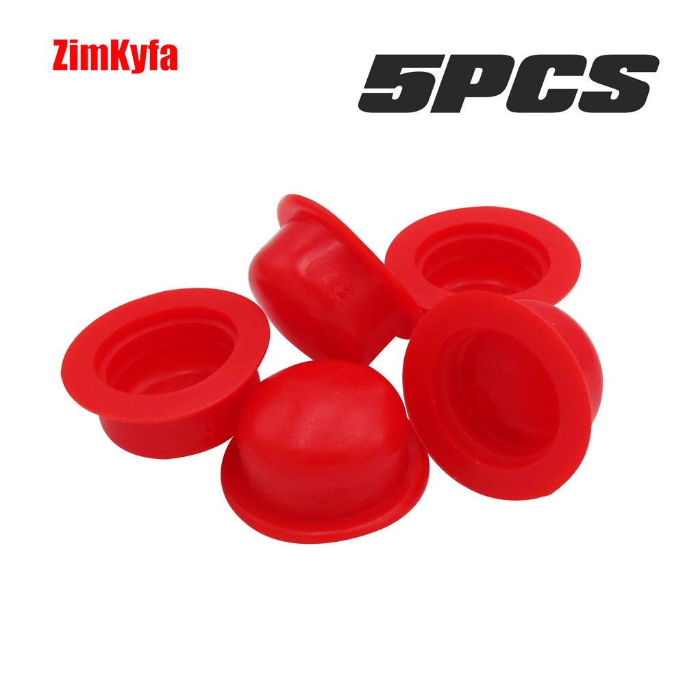 5PCS Round Red End Cap, Flexible Pipe Co2 Cylinder Pin Valve Rubber Cover