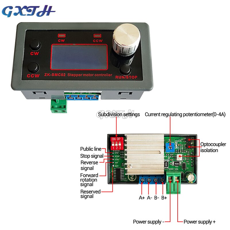 DC5-30V 4A Drive Integrated 42 57 Stepper Motor Forward And Reverse Control Drive Angle Pulse Speed PLC Serial Communication