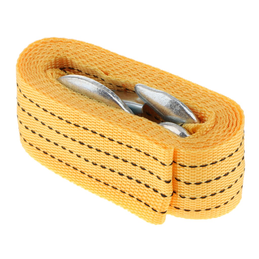 Heavy Duty Tow Strap With Hooks 10,000 Lb Break Strength 1.8 X 118'' Rope