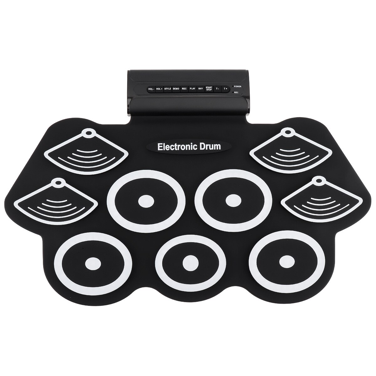 9 Pads Usb Dc 5V Elektronische Roll Up Thicken Silicone Drum Elektrische Drum Kit Met Drumsticks En Sustainpedaal