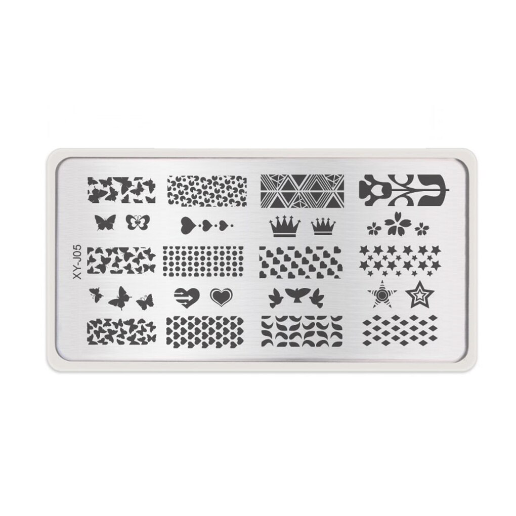 Pochoirs à ongles en , 1 pièce, modèles de tampons pour vernis à ongles en Gel, plaque d'image de manucure: 5