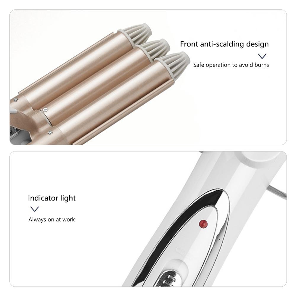 Kemei 22mm Hair Curling Iron 110-220V Ceramic Triple Barrel Hair Curler Not Hair Hurt Hair Waver