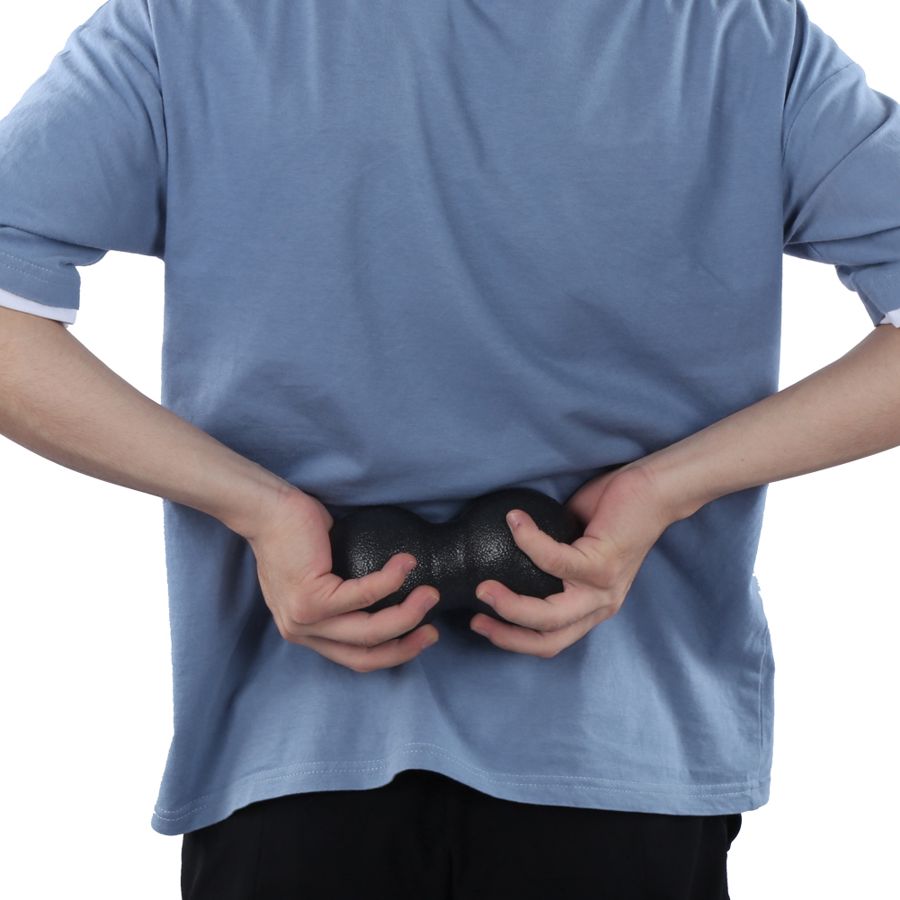 Mini pindamassage met dubbele bal voor fascia-ontspanning, epp pindamassagebalverbinding, acupunctuur, oefenbal voor verlichting, fitnessballen