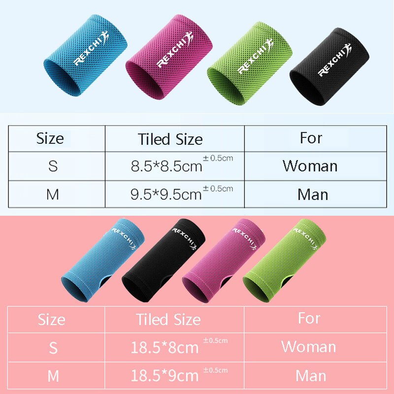 1PC Wrist Brace Support Breathable Ice Cooling Wristband Wrap Sport Sweatband For Gym Fitness Tennis Yoga Volleyball Running