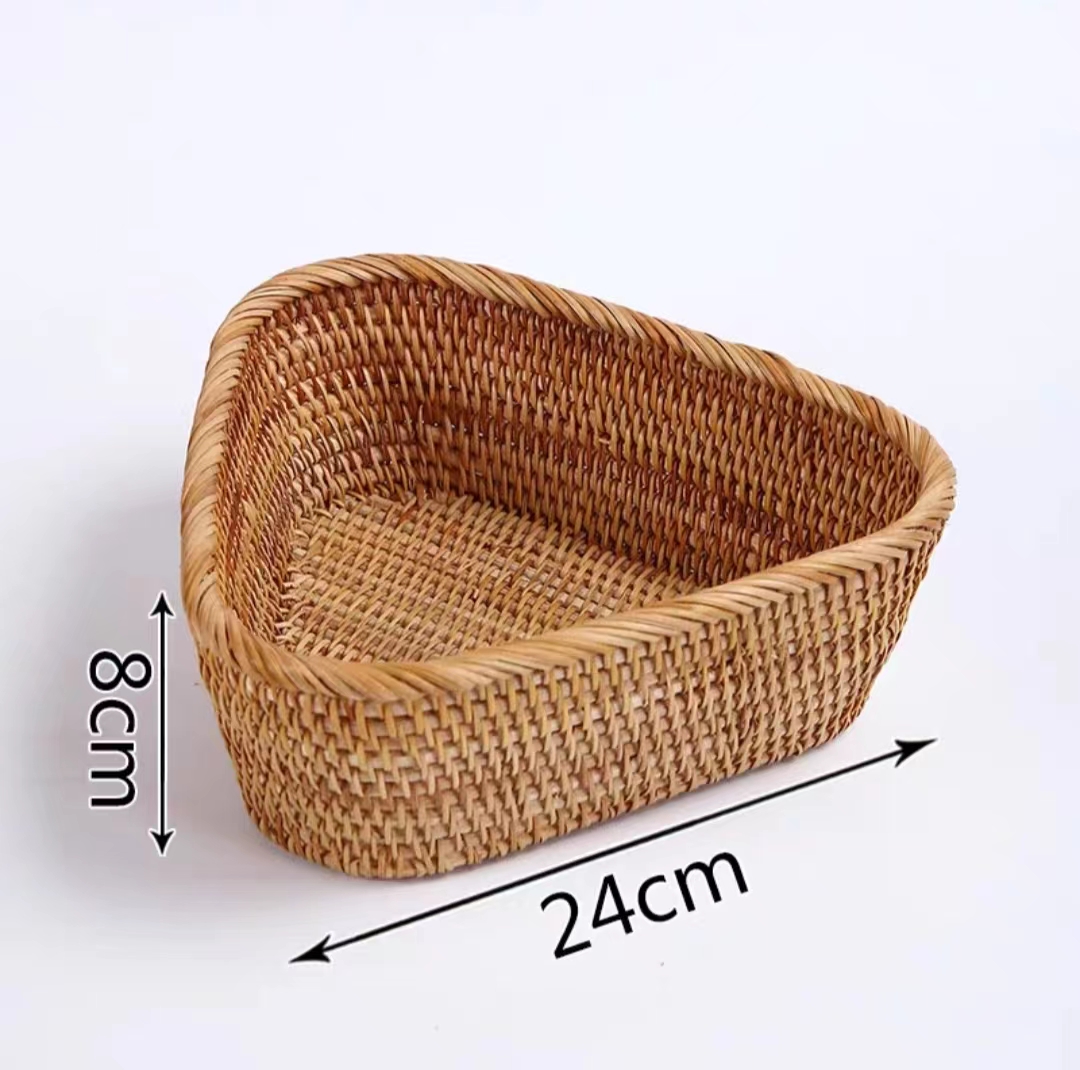 handgeweven opbergmand Rotan opbergvak Rieten mandBread Fruit Ontbijt Thee Picknickmand Keuken Opbergmand