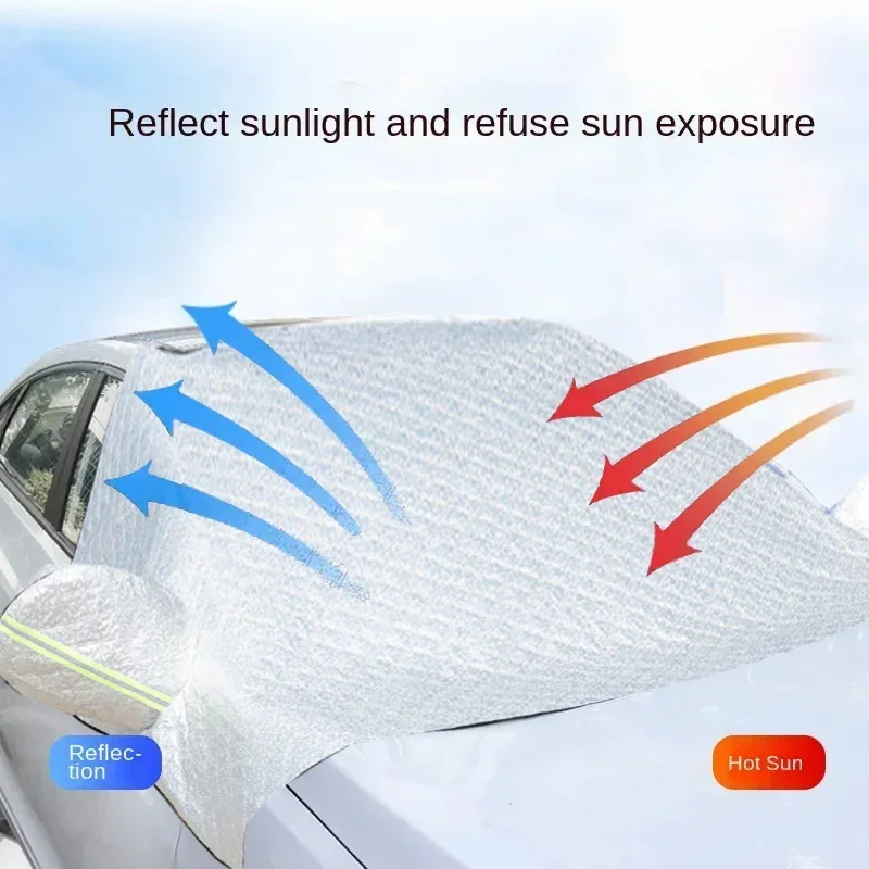 Waterproof Cover Exterior Car Covers Outdoor Half Awning Anti-Snow Windshield Proof Protective Cotton Sunshade Anti Ice Frost