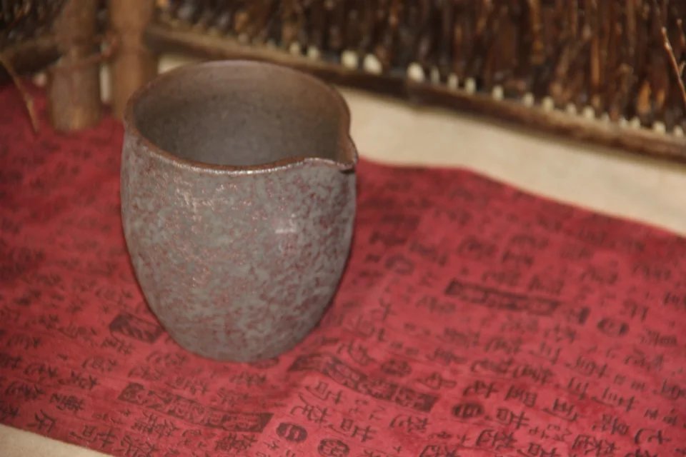 Taza Retro para Feria de leña Cha Hai, cerámica, estilo de parrilla de óxido, Té Jun kiln Kung Fu con cerámica gruesa, tazas de mar de té