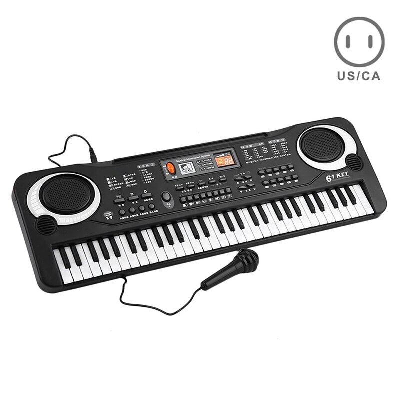 61 Keys Electronic Music Keyboard Organ with Microphone Children Early Educational Tool LA: Us