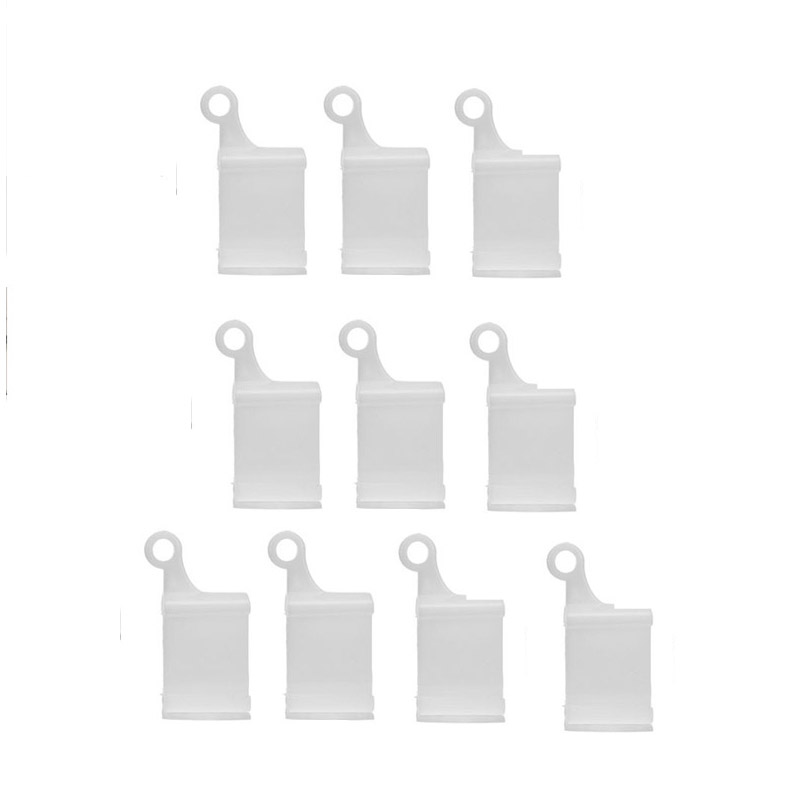 10 Uds. De polea para corredor de cortina, tornillos de Metal, soporte de montaje lateral, tapa de extremo de riel de sujeción superior fija, accesorios de riel de sellado D4: Borgoña