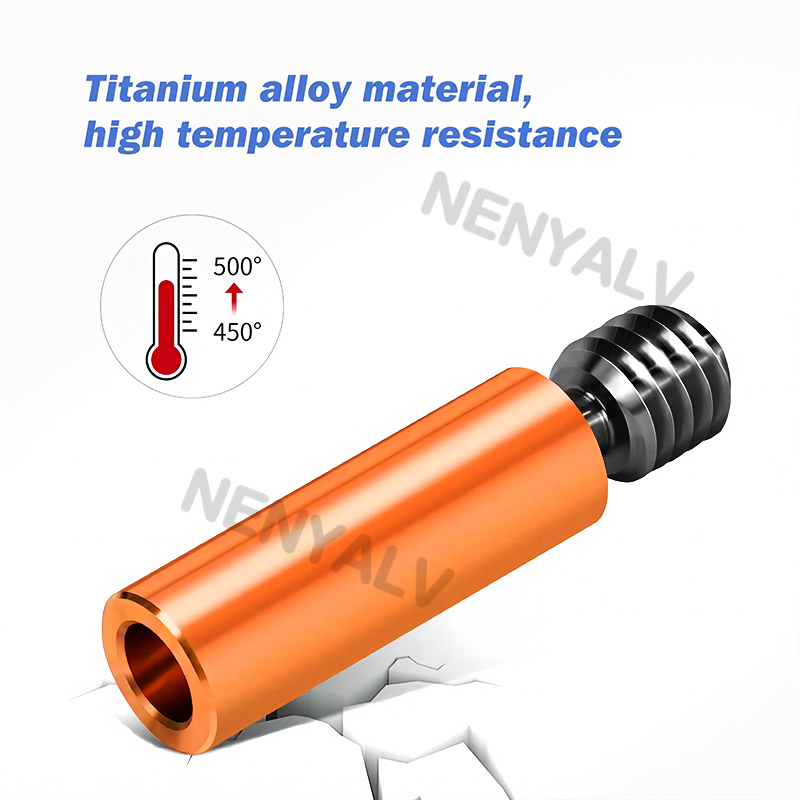 Para CR10 Heatbreak aleación de titanio Heat Break Garganta 1,75mm tubo chapado en cobre para impresora 3D Ender 3 CR-10 Hotend