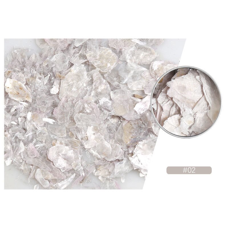 Neglekunst dekoration nail art marmor rock glimmer skive skal skive tyndt fragment mix stykke negle ornament: Ym2