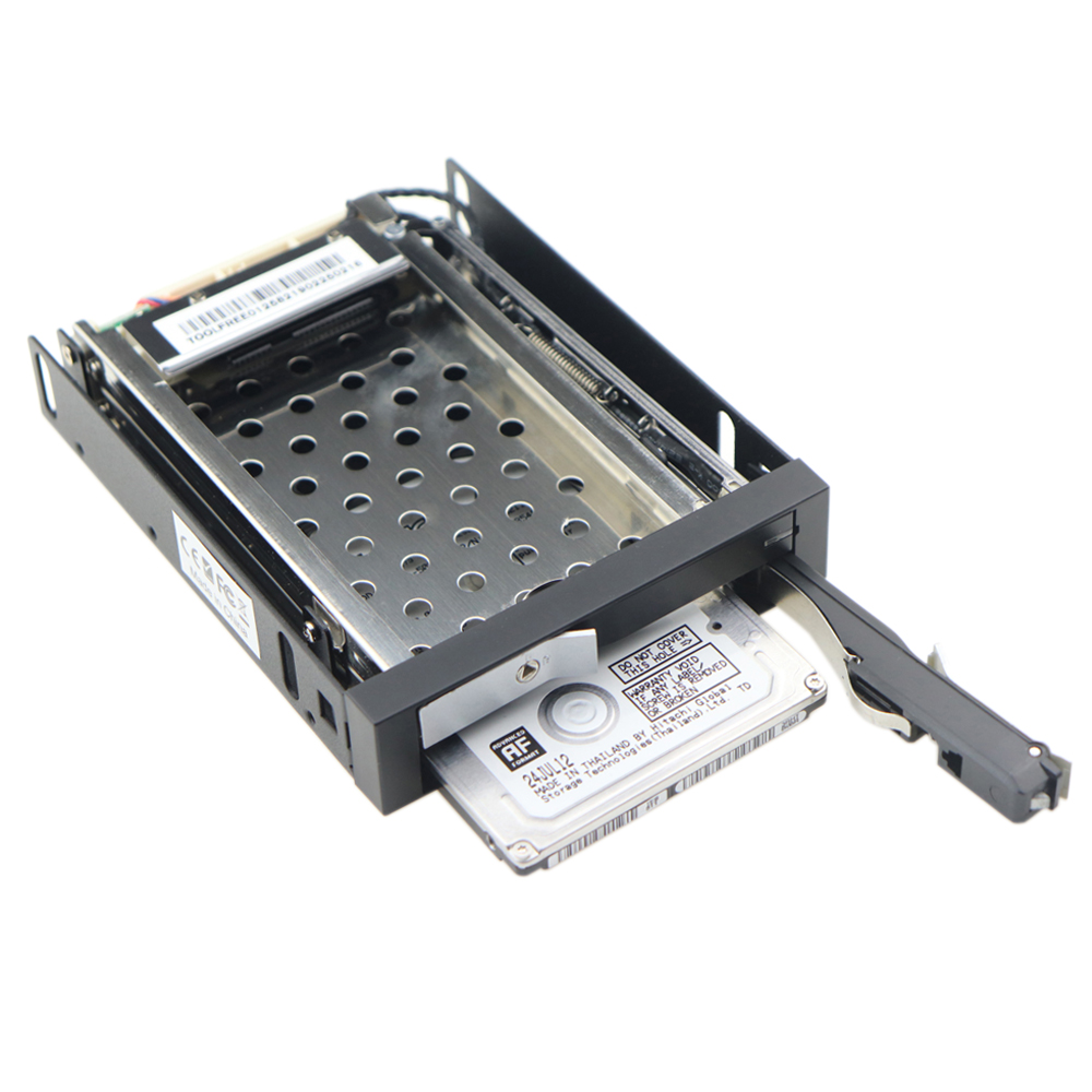 Voll Metall 2 Bucht 2,5 Zoll SATA HDD SSD Handy, Mobiltelefon Gestell Gehäbenutzen Mit Energie Daten Kabel Für 3.5 "Diskette Stock Bucht Tauschen