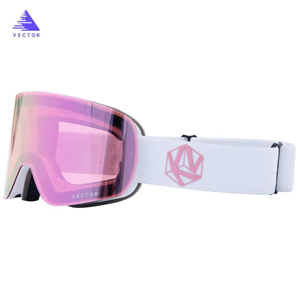 Vector Magnets OTG Ski Goggles Spherical Wide View Sunglasses Snow Glasses Anti-fog Interchangeable Lens