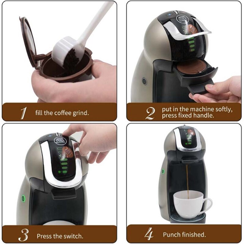 5 st kaffekapsel nestle dolce gusto kapsel nespresso påfyllningsbar kapsel kaffefilter återanvändbart kaféverktyg kökstillbehör