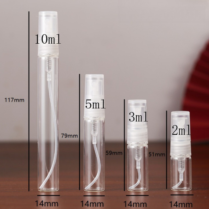 5/10 stuks mini draagbare sprayflesjes , lege parfumverstuivers, transparante parfumflesjes, 10ml 5ml cosmetische proefflesjes van glas