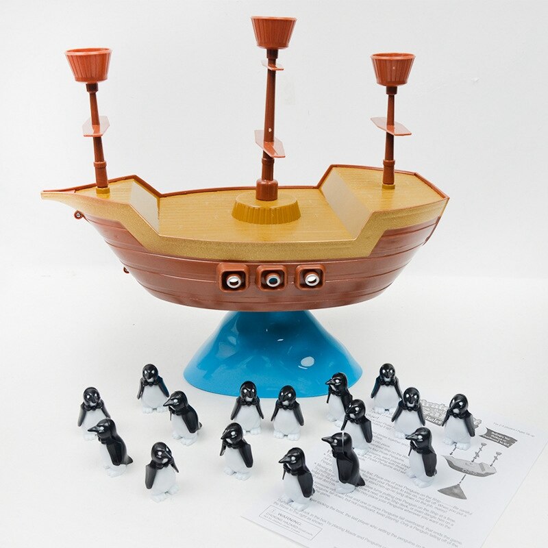 Bonito pingüino pirata barco equilibrio interacción familiar niños Juego de escritorio juguetes educativos para niños