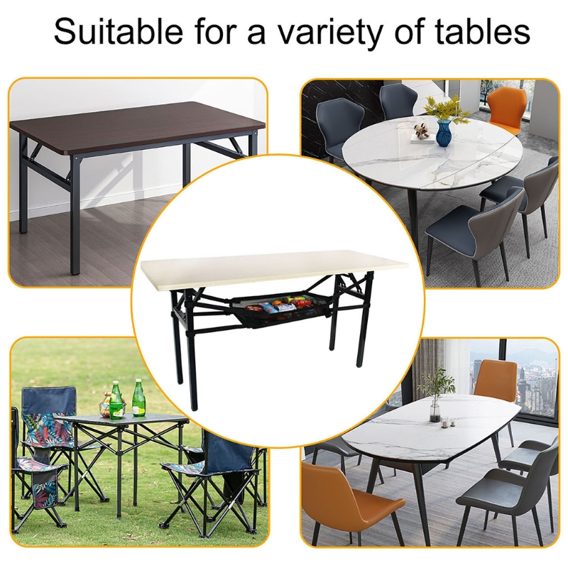 Black Mesh Camping Tafel Stuff Organizer Voor Tijdschrift Boek Mobiel Vinden Zware Picknicktafel Opknoping Pocket