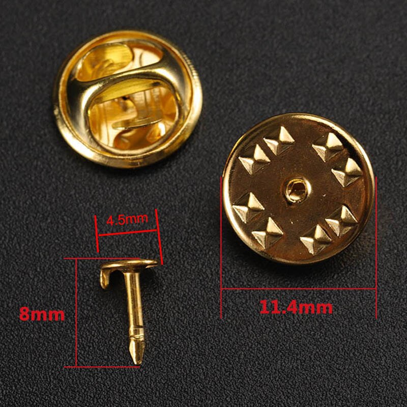 50Sets Pins Caps Button Butterfly Clasp Pin Back Squeeze Badge Holder Brooch Clutch Nail Tie Stoppers for DIY Jewelry Findings