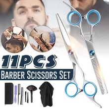 11 Stks/set Thuis Haar Schaar Haar Dunner Schaar Set Haar Knippen Schaar Schaar Kappers Saloon Kapper Tool