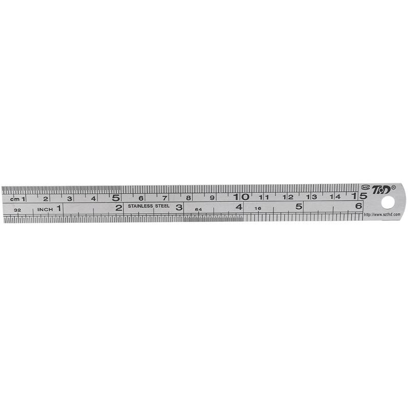 2PCS Stainless Steel Ruler and Metal Rule Kit 30cm 15cm 12inch 6inch Thickening