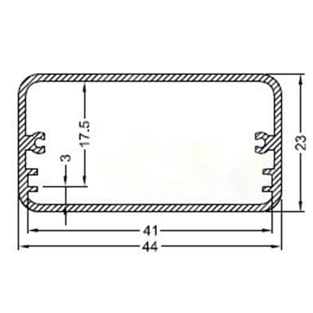 Aluminium Instrument shell elektrische behuizing doos DIY 44X23X110mm PCB Project doos