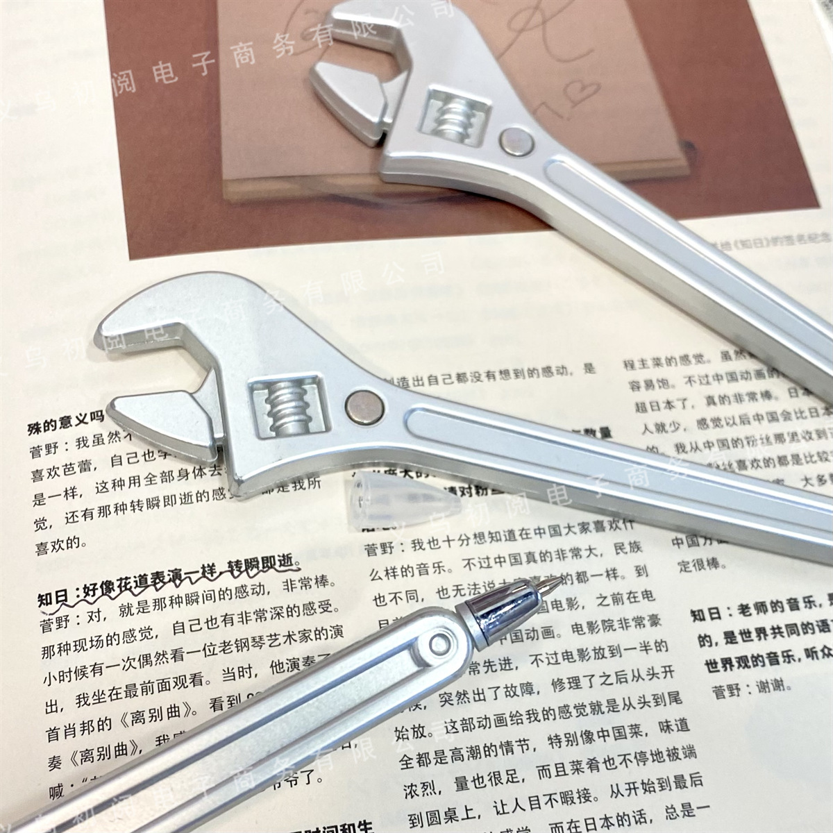 12 pcs Simulation Wrench Ballpoint Pen, Durable, High Aesthetic Value Student Stationery, Cute and Tool