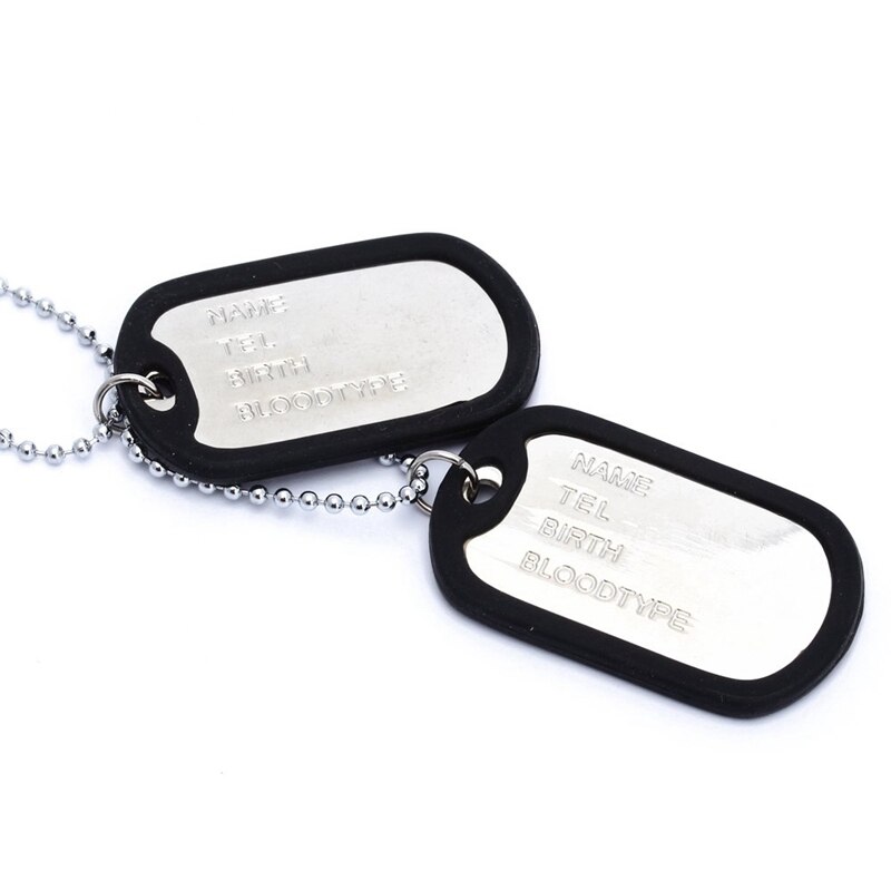 Ketting Ketting Hanger 2 Plaat Identiteit Hond Tag Lichtmetalen Mode Mannen