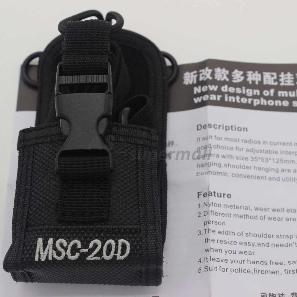 Walkie talkie Bag Holster MSC-20D Nylon Carry Case For Kenwood Portable radio BaoFeng UV-5R UV-6R GT-3 BF-888S UV-82 DM-5R plus