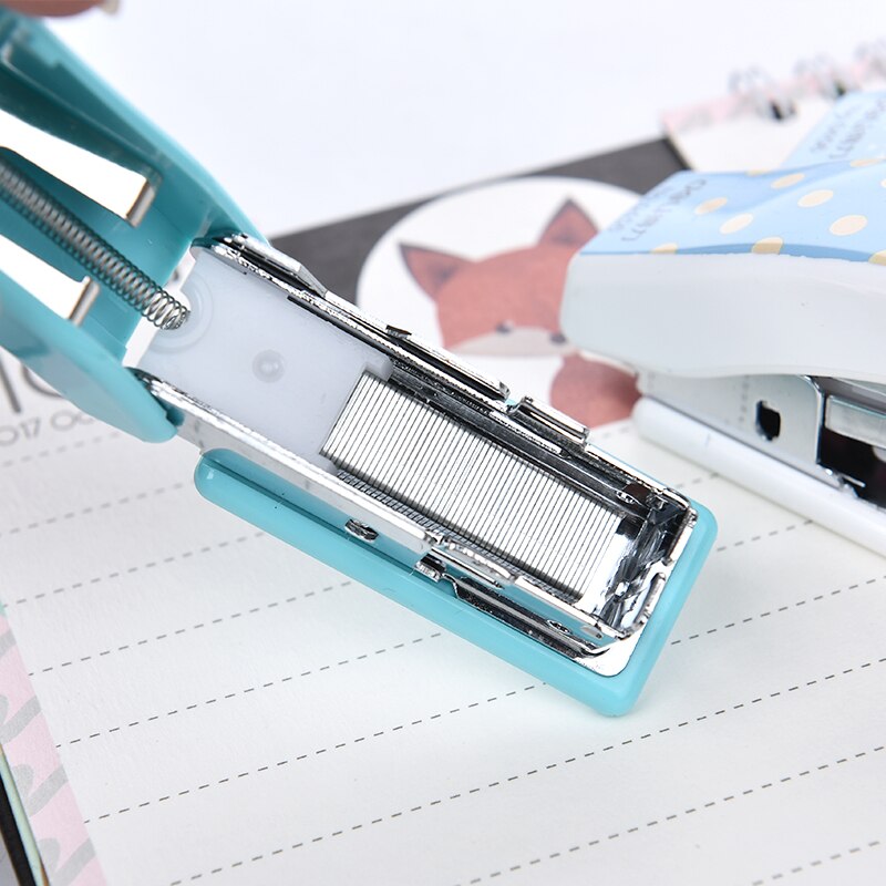 Mini Stapler Set 24/6 Staples School Student Bookbinding Paper Stapler Built-In Staple Remover Office Binder Supplies