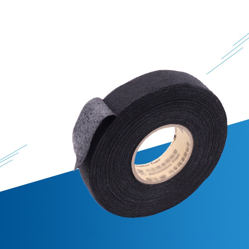 15 Meter Hittebestendig Vlamvertragende Tape Adhesive Doek Tape Voor Auto Kabelboom Kabelboom Bescherming Breedte 9/19/25Mm