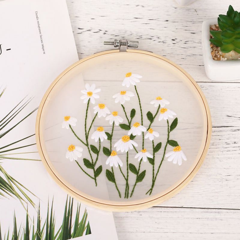 Planten Bloemen Borduurwerk Diy Garen Borduren Met Hoepel Schuur Naaien Kit Kruissteek Ambachten Hand-Gestikt Decor Europese stijl