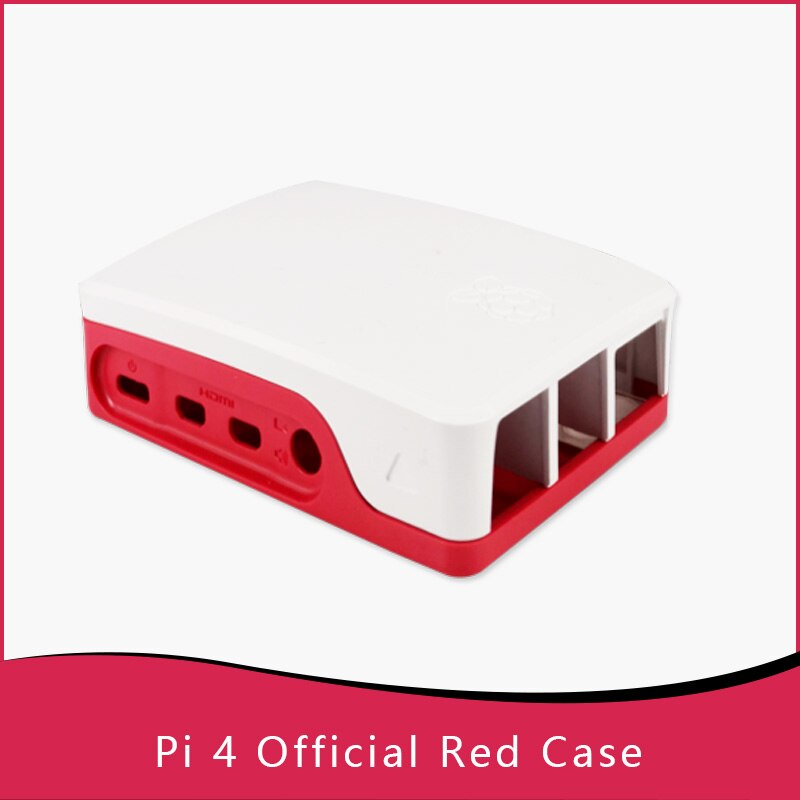 Raspberry Pi 4 custodia ufficiale Raspberry Pi 4 Case Fan EU/UK/US USB-C alimentazione: Case Pi4 RED