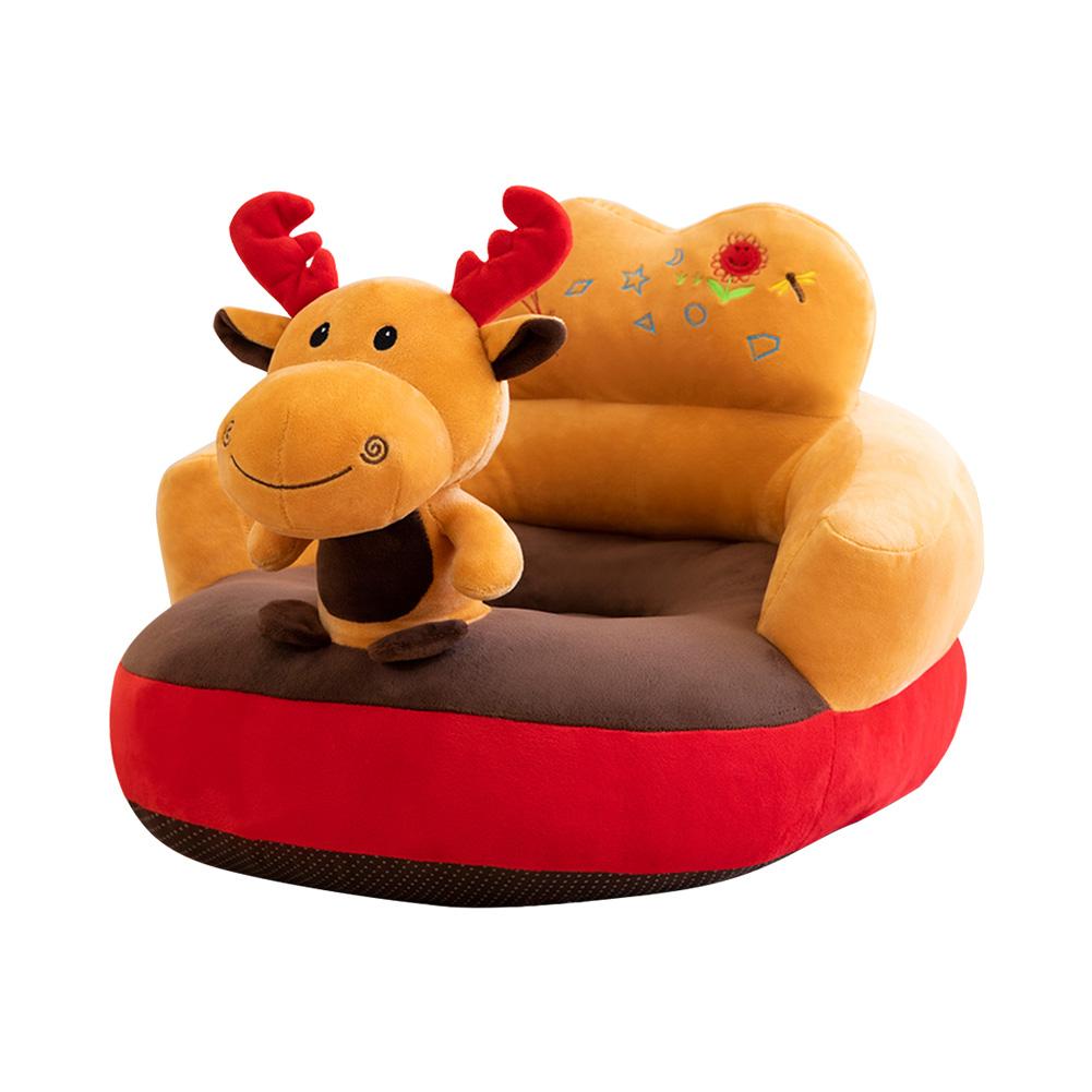 Only Cover No Filling Baby Bean Bag Cartoon Crown Seat Sofa Baby Chair Toddler Nest Puff Seat Bean Bag Plush Children Seat Cover: L