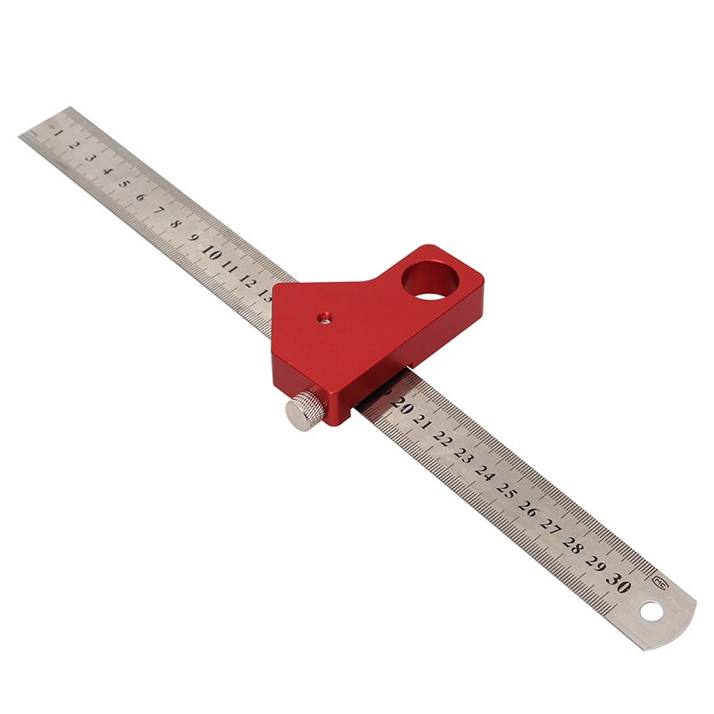 45/90 Degree Angle Scribe Adjustable Line Ruler Multifunction Marking Gauge Layout Gauge Woodworking Aluminum Measuring Tools