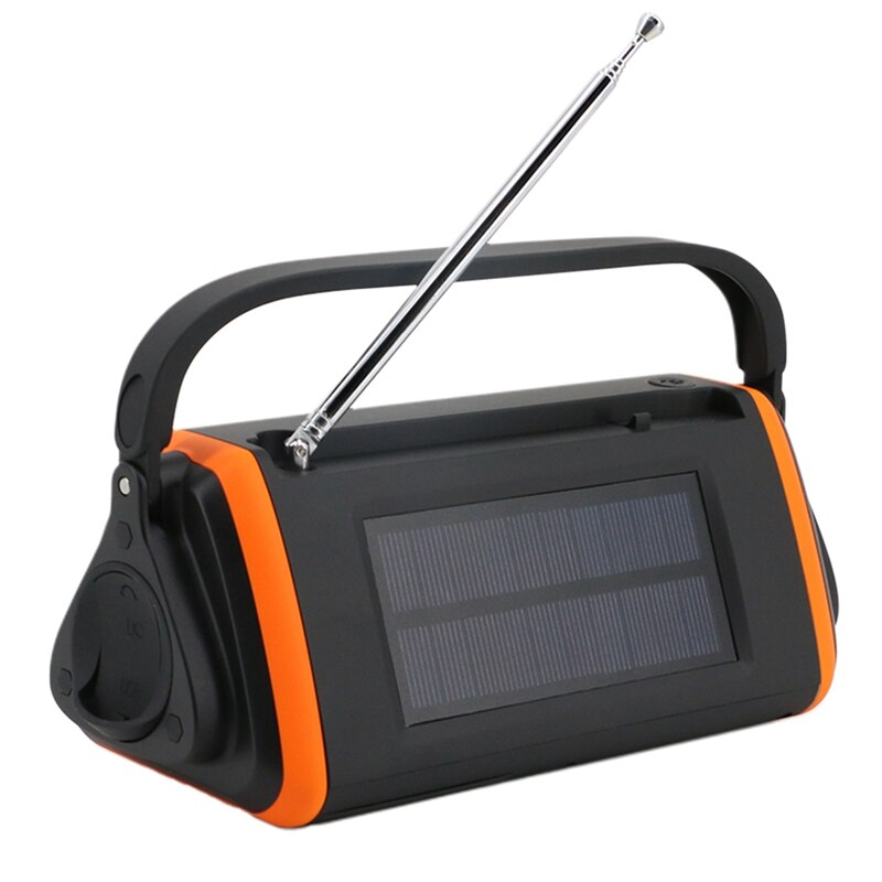 Digitale Display Draagbare Hand Crank Radio Zaklamp Led Zaklamp Usb Oplader Elektrische Solar Emergency Radio