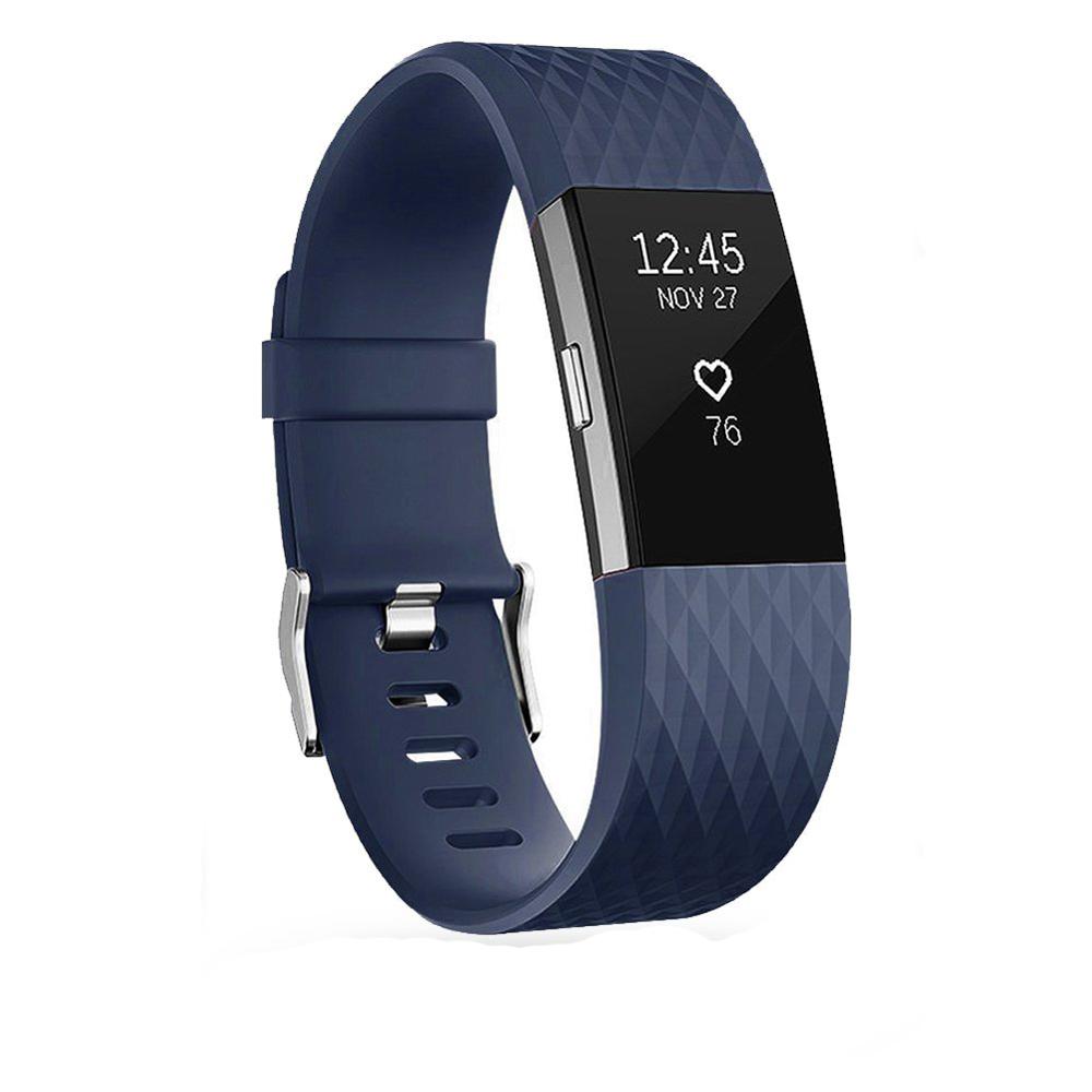 Correa de muñeca de silicona suave banda para Fitbit Charge 2 pulsera de reloj inteligente para cargar bits 2 pequeños y grandes