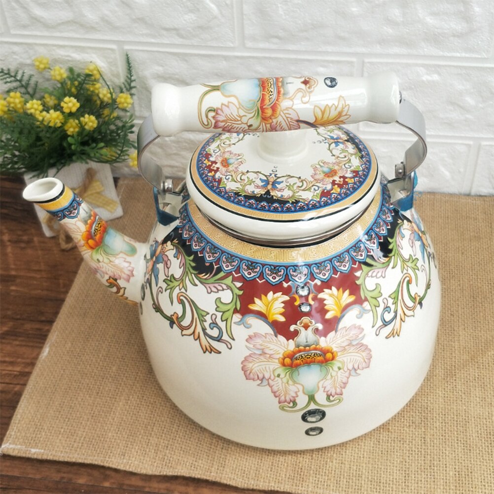 Emaille Theepot Decoratieve Emaille Thee Pot Warmte Temperaturen Theepot