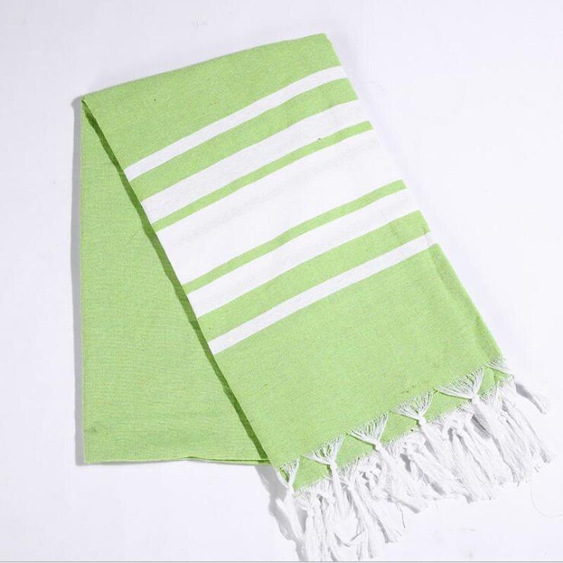 Turkish Tassel Bath Towel for Women Adult Beach Towels Summer Shawl Sunscreen Tassel Tapestry 100x180cm Bath Towel Towel: green stripe