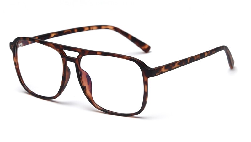 Peekaboo korean tr90 retro anti blue light glasses frame optical men ultralight myopia eyeglasses women's square: leopard with clear