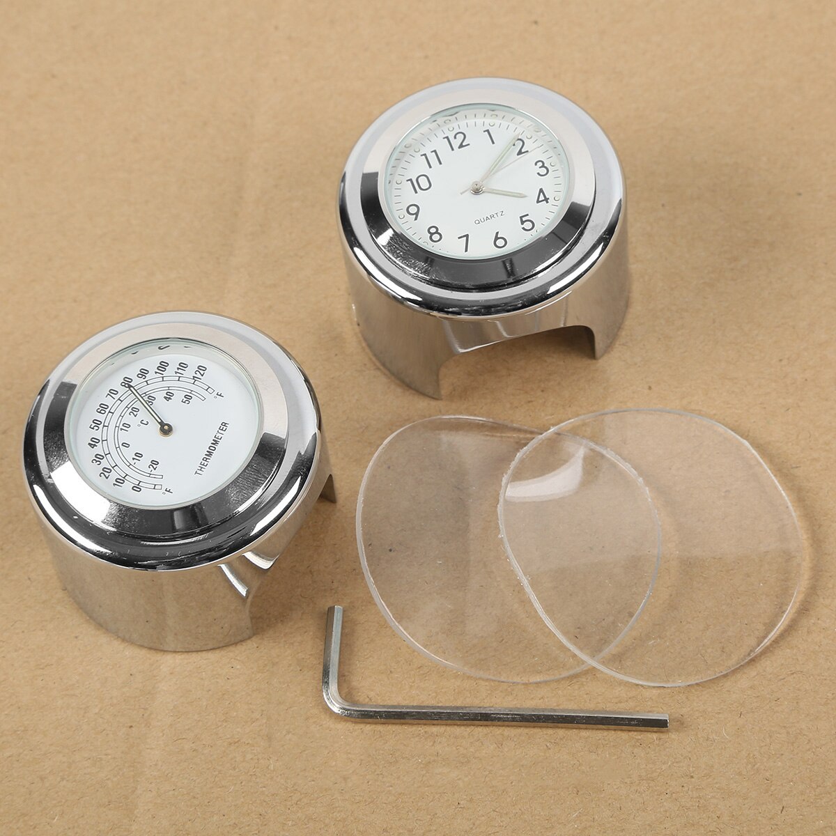 Horloge de température de guidon de moto, pour Harley Honda Star Yamaha Suzuki Kawasaki