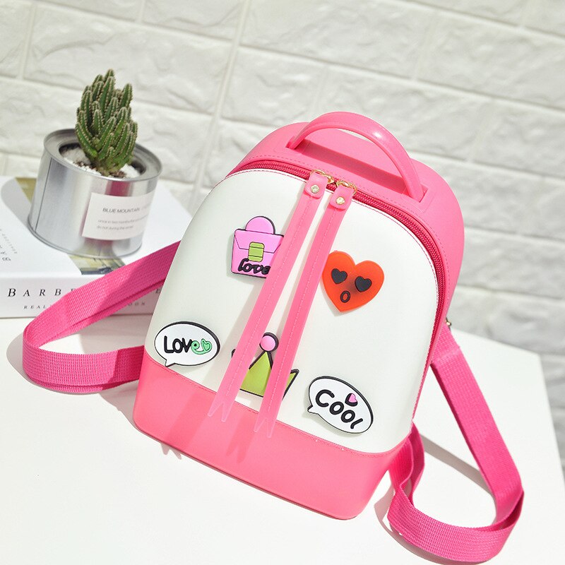 Schooltas voor meisjes jelly strandtas mochila escolar menina mochila infantil rugzakken voor adolescente meisjes bolsa feminina: Roosrood 2