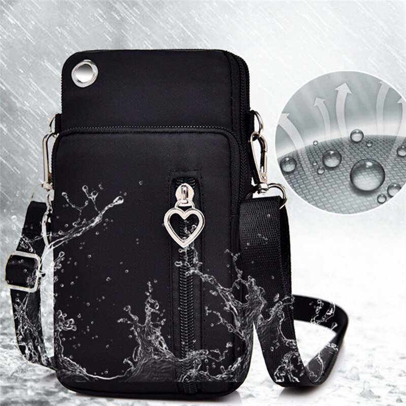 Femme sac de messager Mini sac à bandoulière diagonale multi-fonction téléphone portable sac extérieur écouteur pochette sport sac à bandoulière
