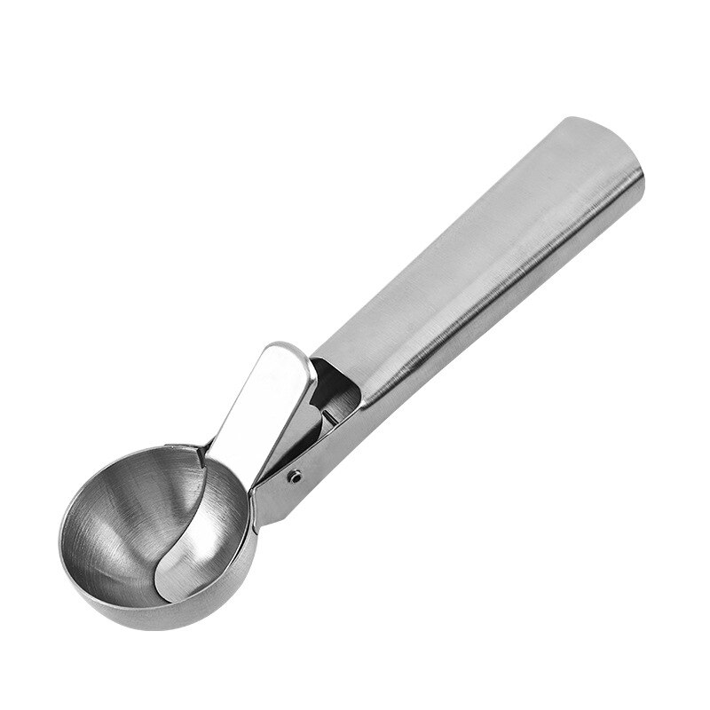 Ice Cream Scoop Easy Trigger Stainless Steel Cookie Spoon with Comfortable and Anti-Freeze Handle