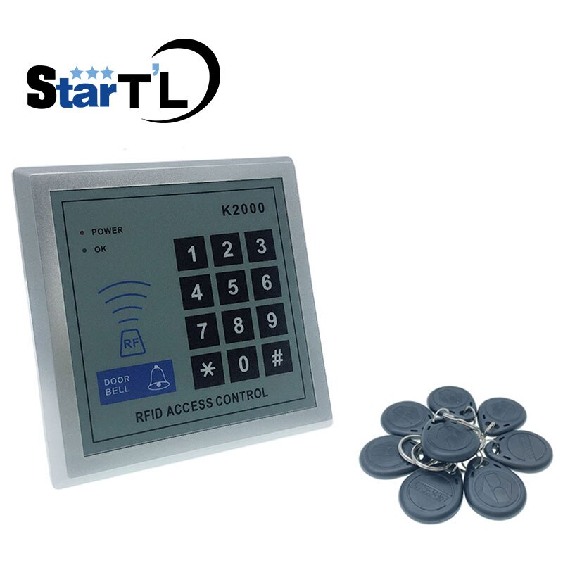 RFID Proximity Entry Lock Door Access Control System Access Control Door Opener+10 Keyfobs 125khz: Grey