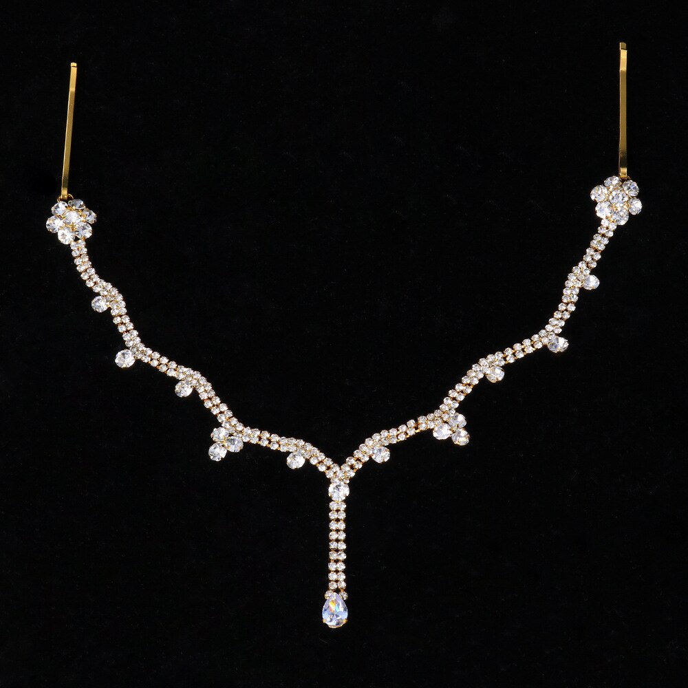 Stonefans – pendentif indien en cristal, chaîne frontale, bijoux, diadème, tête de mariée, cheveux, accessoires,