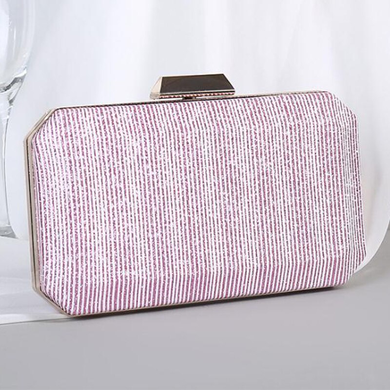Luksus kveld clutch vesker rød bryllup clutch veske kvinnelig brudepike skuldervesker clutches fest veske: Rosa