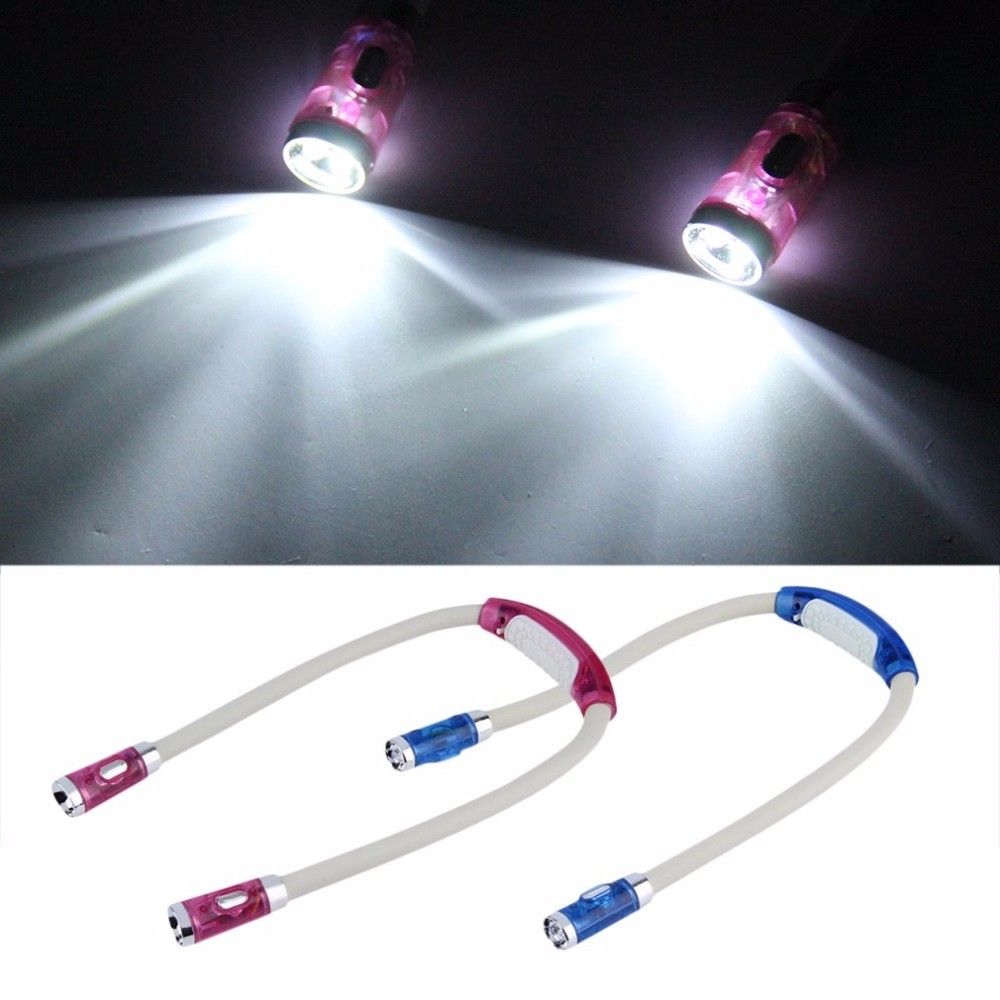 Convenient Flexible Handsfree Led Neck Hug light Book Reading Lamp Novelty Led Night Flash light Camping light