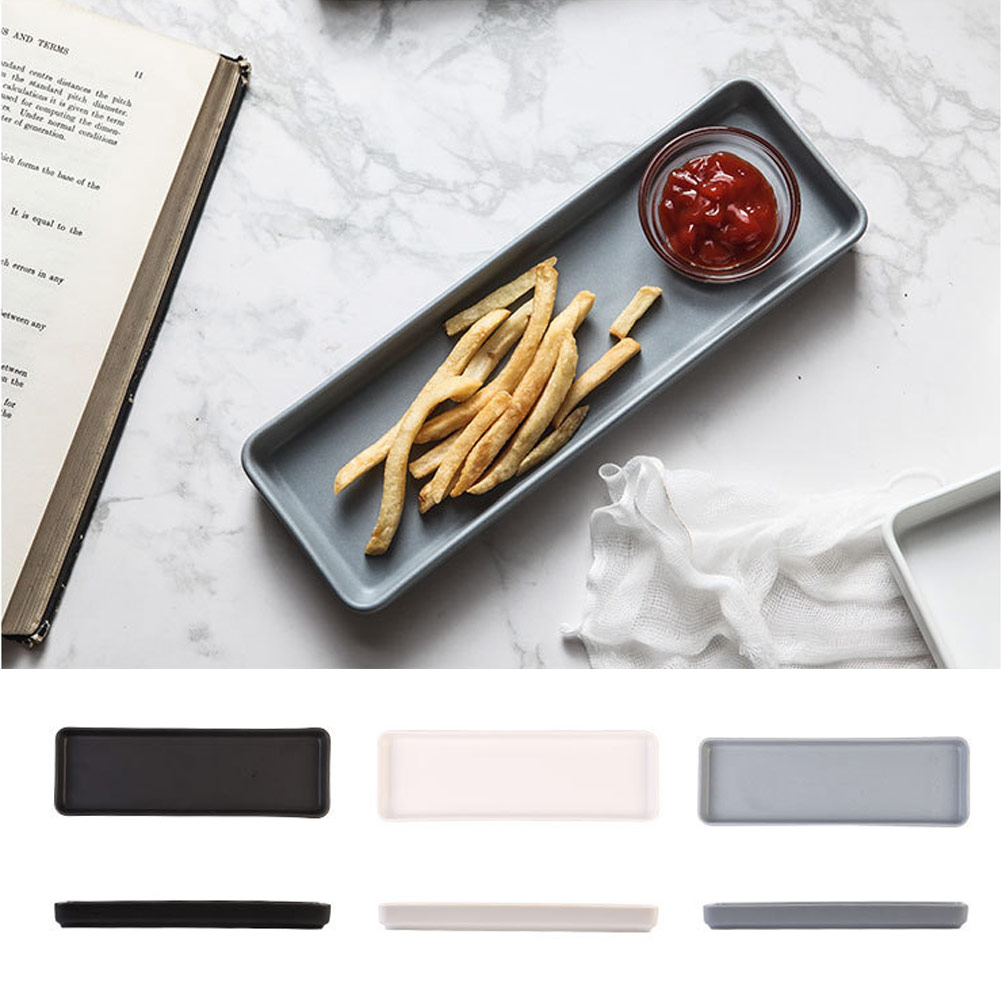 Rectangular Serving Platters Porcelain Matte Ceramic Sushi Sashimi Trays Bowl Sub - Plate Japanese Tableware Food Container