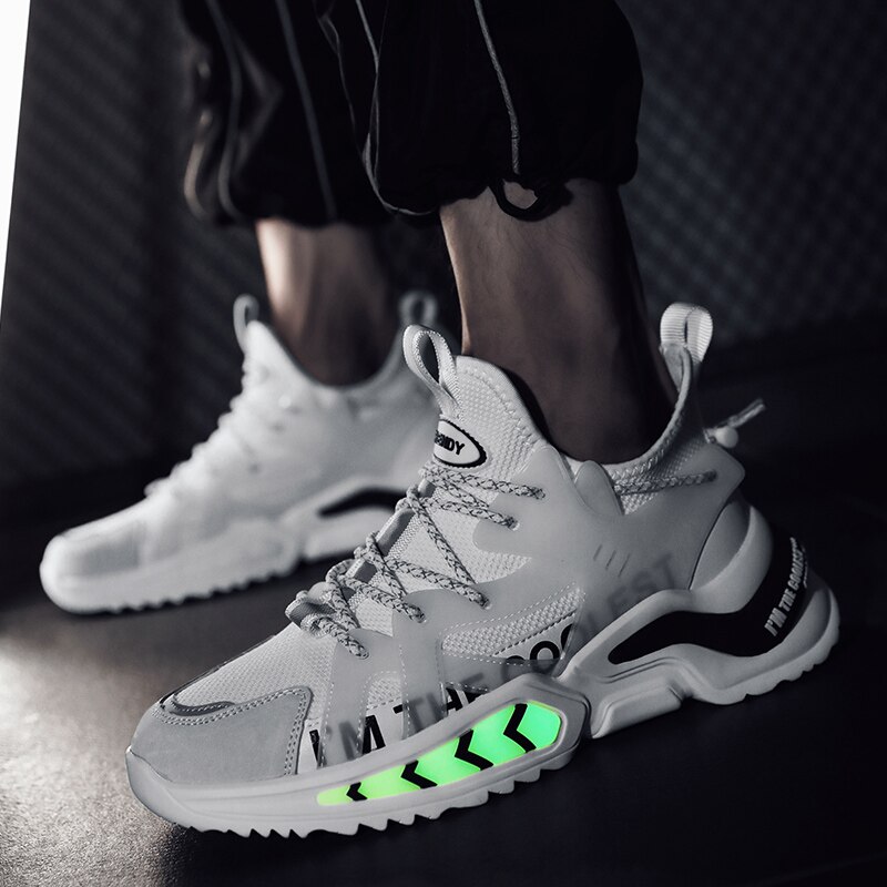 Flut Schuhe Männer Sommer Trend Schuhe Gittergewebe Sport Schuhe Erhöht Netz verrotten Papa Schuhe Sommer Atmungs männer Dämpfung Schuhe