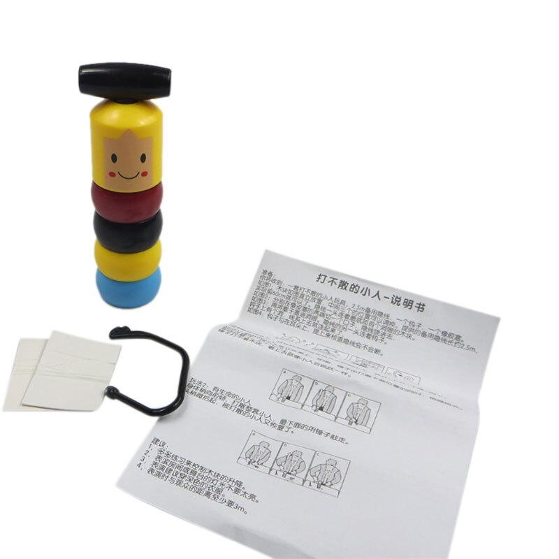 Daruma Magic Hardnekkige Hout Man Houten Funny Magic Speelgoed Onbreekbaar Blokken Speelgoed